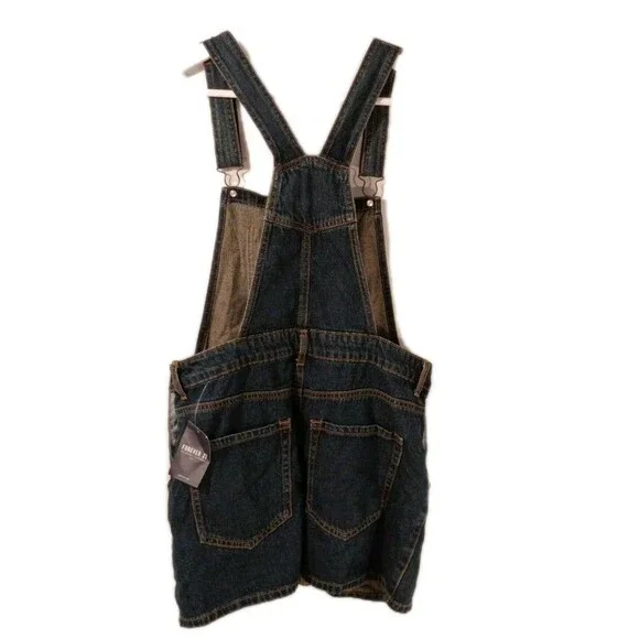 NWT Size M Denim Jean Overalls Skirt Forever 21  Farm Country Western Hillbilly - Picture 4 of 9